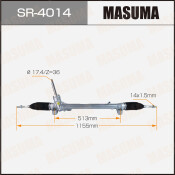 Рейка рулевая Masuma, для Mazda Axela (правый руль), арт. SR-4014