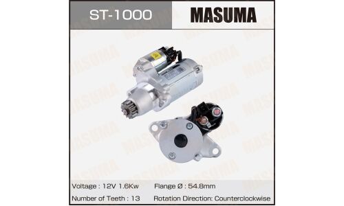 Стартер MASUMA, TOYOTA / 1MZFE, 2AZFE (12V/1.6KW)