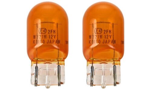 Лампа Koito WY21W (WX3x16d, T20), 12В, 21Вт, оранжевая, комплект 2 шт