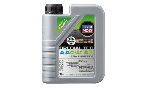 Масло моторное Liqui Moly SpecialTec AA 0w20 синтетическое, SP/GF-6A, для бензинового двигателя, 1л, арт. 6738/8065