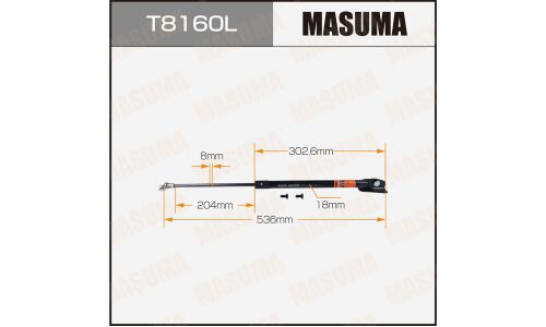 Упор газовый багажника MASUMA, L=536mm (1/40)