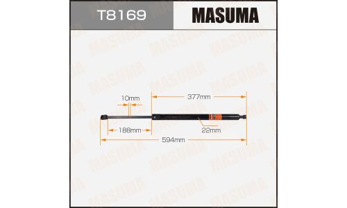 Упор газовый багажника MASUMA, L=594mm (1/40)