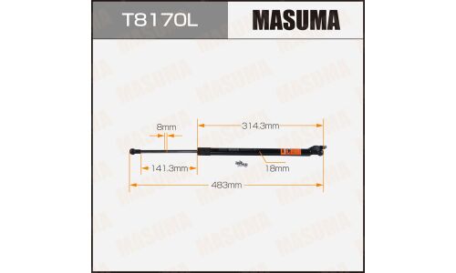 Упор газовый багажника MASUMA, L=483mm (1/20)