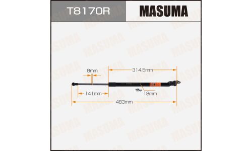 Упор газовый багажника MASUMA, L=483mm (1/20)
