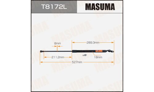 Упор газовый багажника MASUMA, L=527mm (1/40)