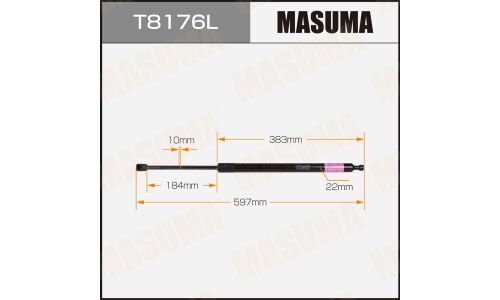 Упор газовый багажника MASUMA, L=597mm (1/40)