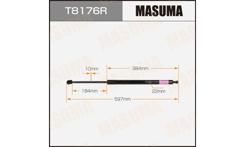 Упор газовый багажника MASUMA, L=597mm (1/40)