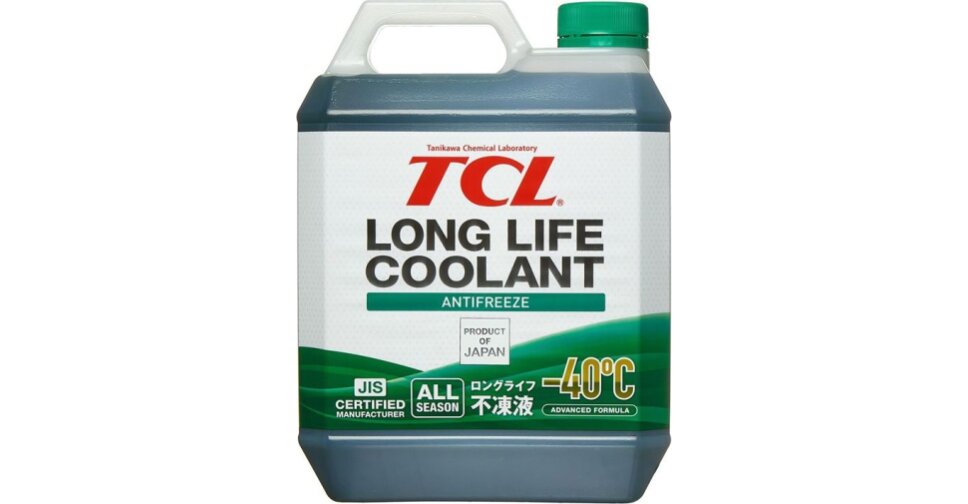 Антифриз TCL Long Life Coolant Green, LLC, зелёный, -40°C, 4л, арт ...