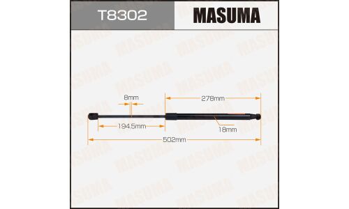 Упор газовый багажника MASUMA, L=502mm  (1/40)