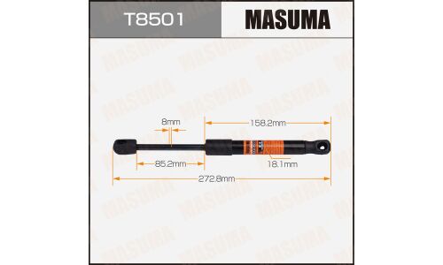 Упор газовый капота MASUMA, L=272.8mm (1/40)