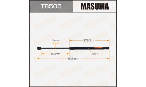 Упор газовый багажника MASUMA, L=506mm (1/40)