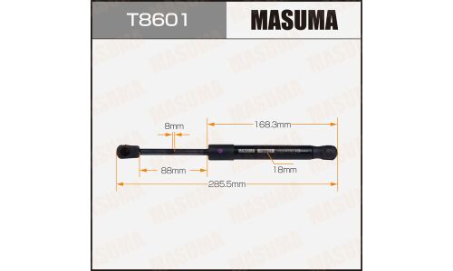 Упор газовый багажника MASUMA, L=285.5mm  (1/40)