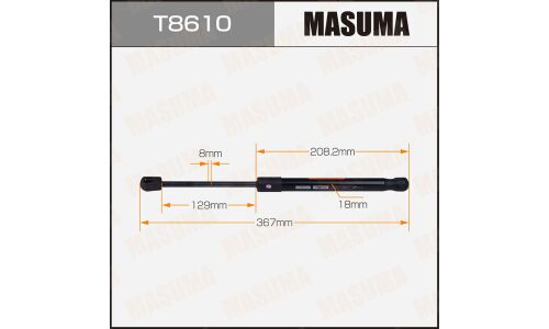 Упор газовый багажника MASUMA, L=367mm (1/40)