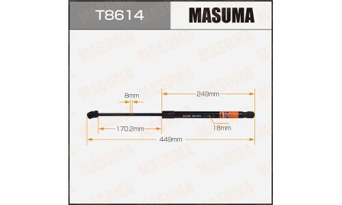 Упор газовый багажника MASUMA, L=449mm (1/40)