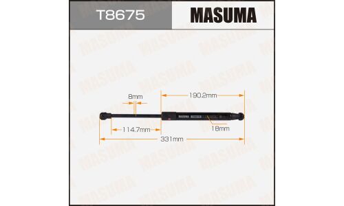 Упор газовый капота MASUMA, L=331mm (1/40)