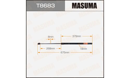 Упор газовый капота MASUMA, L=675mm (1/40)