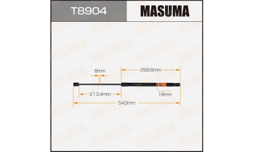 Упор газовый багажника MASUMA, L=543mm (1/40)