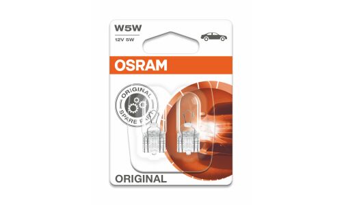 Лампа Osram Original Line W5W (W2.1x9.5d, T10), 12В, 5Вт, комплект 2 шт, арт. 282502B