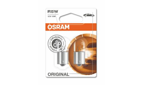 Лампа Osram Original Line R5W (BA15s, G18), 12В, 5Вт, комплект 2 шт, арт. 5007-02B