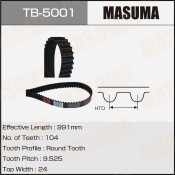 Ремень ГРМ MASUMA, D16B2, D16B6, D16W1, D16Z7