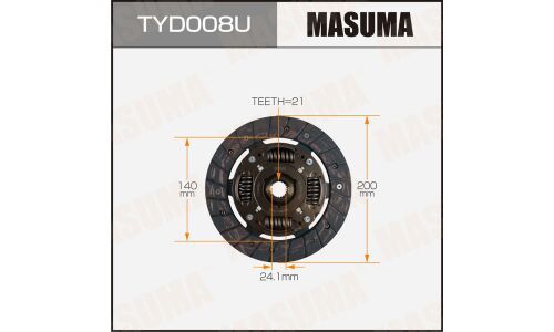 Диск сцепления Masuma (200х140х21х24.1мм), арт. TYD008U