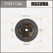 Диск сцепления Masuma (236х150х21х29.8мм), арт. TYD113U