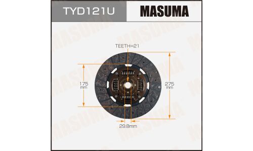 Диск сцепления Masuma (275х175х21х29.8мм), арт. TYD121U