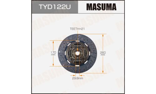 Диск сцепления Masuma, арт. TYD122U