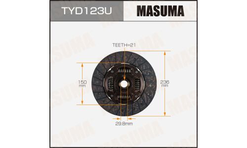 Диск сцепления Masuma (236х150х21х29.8мм), арт. TYD123U