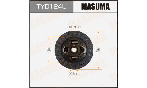 Диск сцепления Masuma (240х160х21х29.8мм), арт. TYD124U