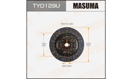 Диск сцепления Masuma (225х150х20х26.7мм), арт. TYD129U