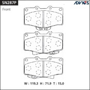 Колодки тормозные ADVICS дисковые, арт. SN287P