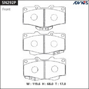 Колодки тормозные ADVICS дисковые, арт. SN292P