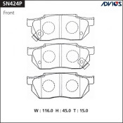 Колодки тормозные ADVICS дисковые, арт. SN424P