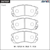 Колодки тормозные дисковые Sumitomo, комплект на ось (4 шт), арт. SN795P