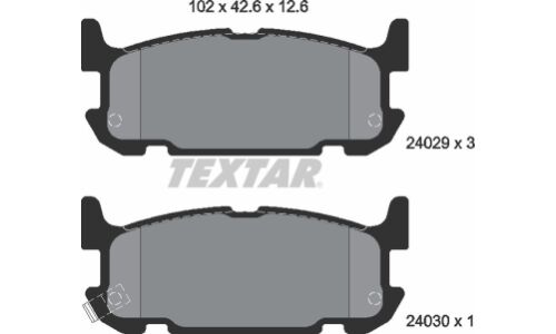 Колодки тормозные Textar дисковые, арт. 2402901