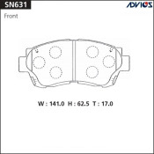 Колодки тормозные ADVICS дисковые, арт. SN631
