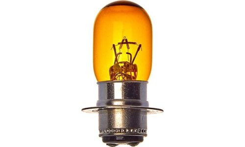 Лампа галогенная Koito Halogen M5 (P15d-25-1, T19), 12В, 25/25Вт, жёлтая, арт. 5014Y