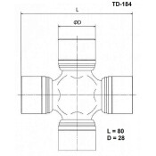 Крестовина карданного вала Toyo, арт. TD-184