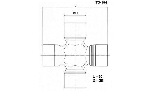 Крестовина карданного вала Toyo, арт. TD-184