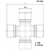 Крестовина карданного вала Toyo, арт. TH-163