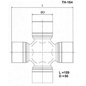 Крестовина карданного вала Toyo, арт. TH-164