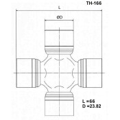 Крестовина карданного вала Toyo, арт. TH-166