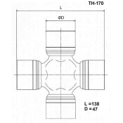 Крестовина карданного вала Toyo, арт. TH-170