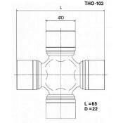 Крестовина карданного вала Toyo, арт. THO-103