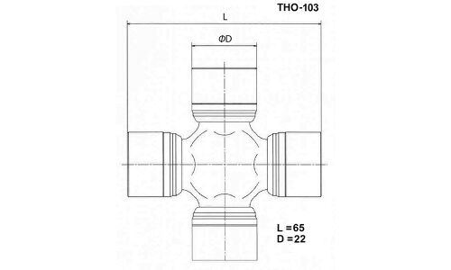 Крестовина карданного вала Toyo, арт. THO-103