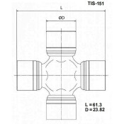 Крестовина карданного вала Toyo, арт. TIS-151