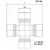 Крестовина карданного вала Toyo, арт. TIS-160