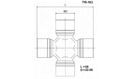 Крестовина карданного вала Toyo, арт. TIS-163