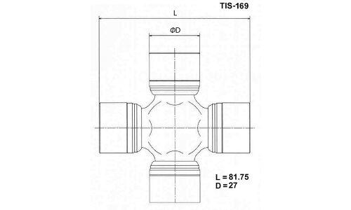 Крестовина карданного вала Toyo, арт. TIS-169